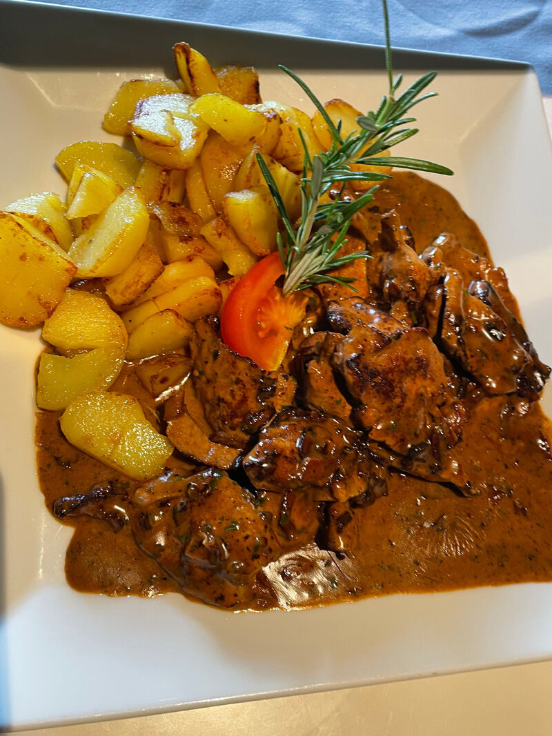 Tiroler Kalbsleber im Restaurant Bergerhof